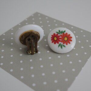 Vintage Floral Clip-on Earrings